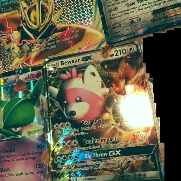 JUMBO OVERSIZE POKEMON CARD LOT MIXED GX EX BREAK HOLO PROMO CARDS SCIZOR BEWEAR - Picture 11 of 16